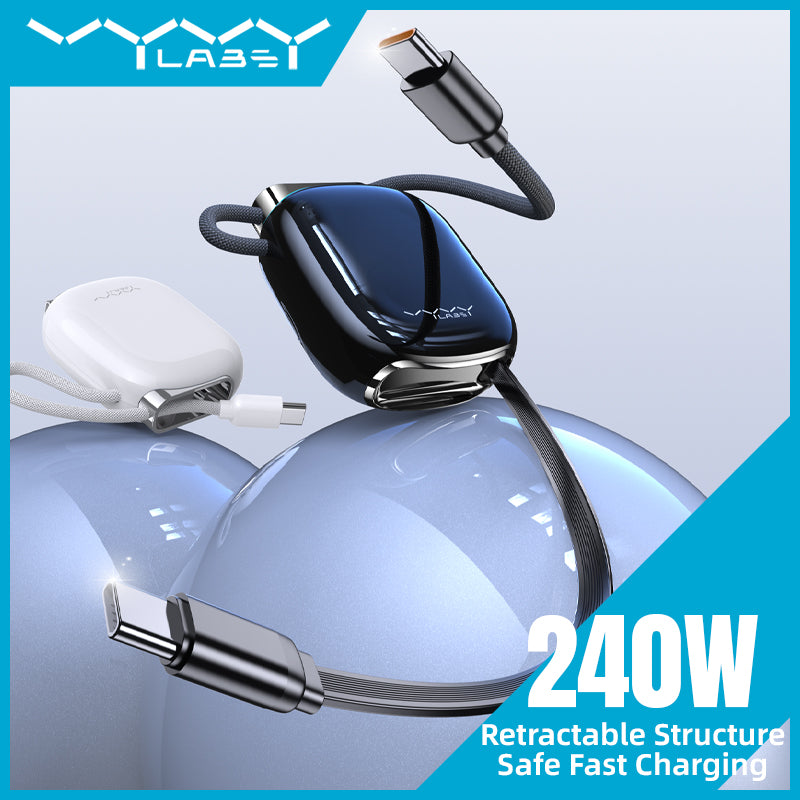 Vyvylabs Elegant Retractable Type-C to Type-C Cable 240W