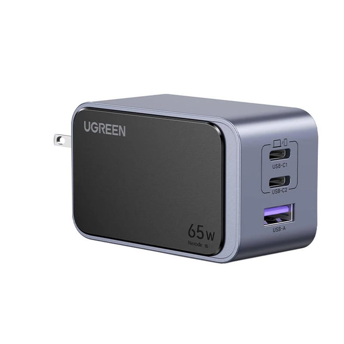 Ugreen Nexode S 3-Port USB-A + 2xUSB-C 65W GaN Fast Charger (Gray) (X553/45223)