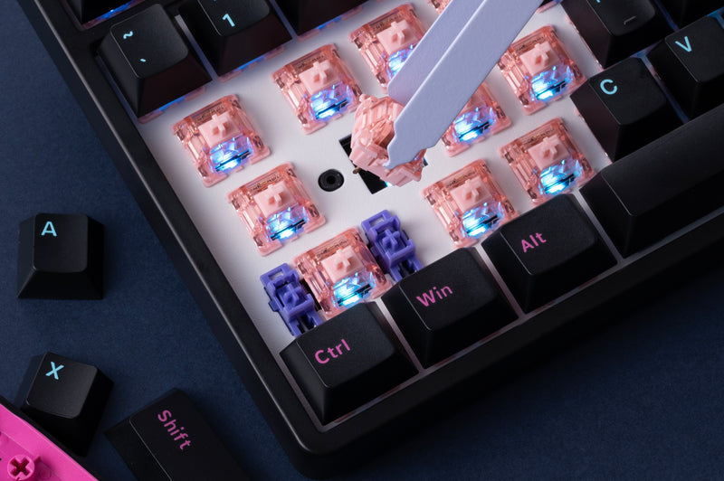 Akko 5087S VIA RGB Hot-Swappable Mechanical Keyboard Midnight (Gateron Pink-Lubed)