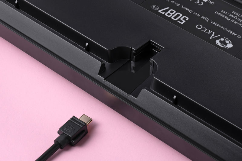 Akko 5087S VIA RGB Hot-Swappable Mechanical Keyboard Black & Pink