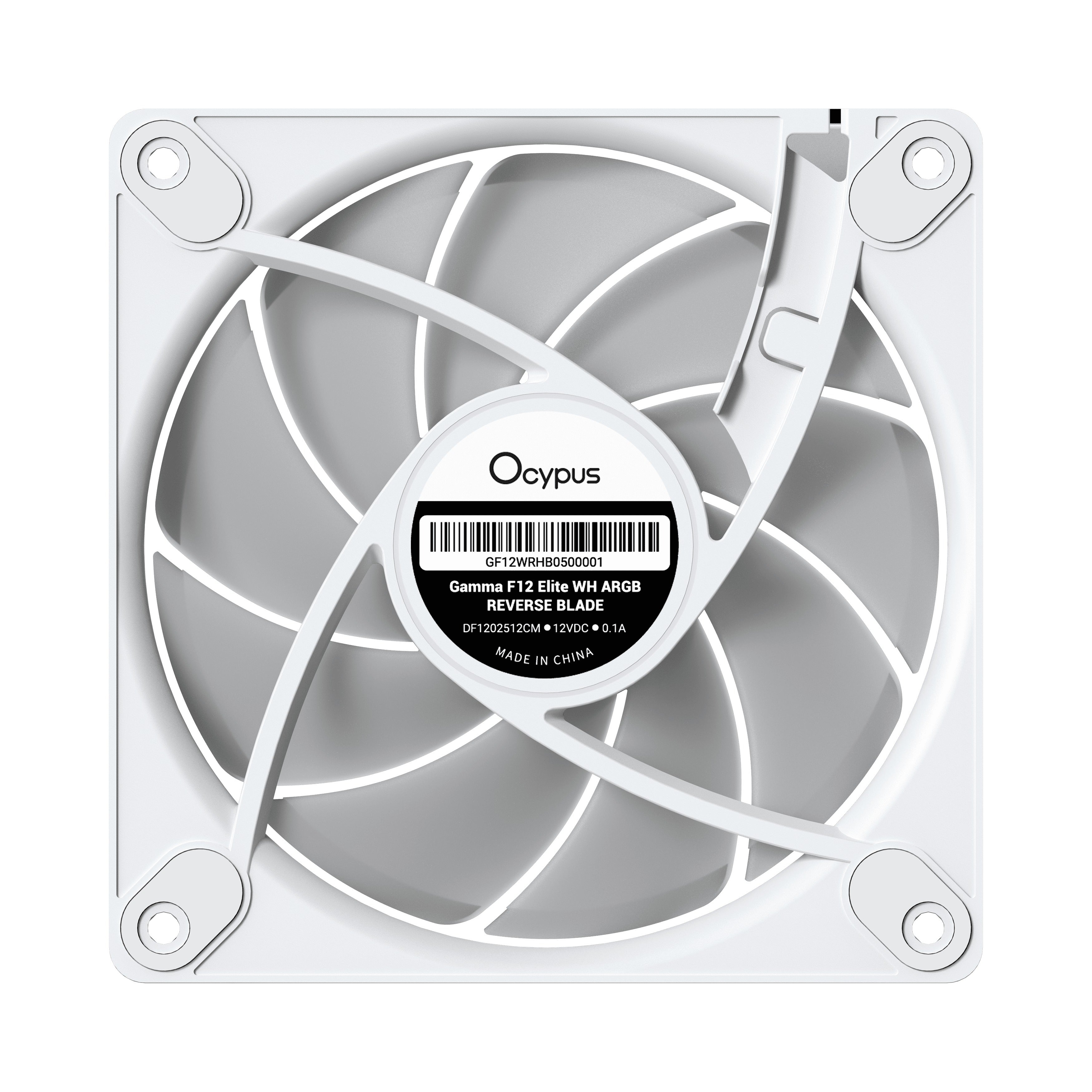 Ocypus Gamma F12 Elite ARGB Reverse Blade 3-in-1 120mm PWM Fan with Transparent Frame | DataBlitz