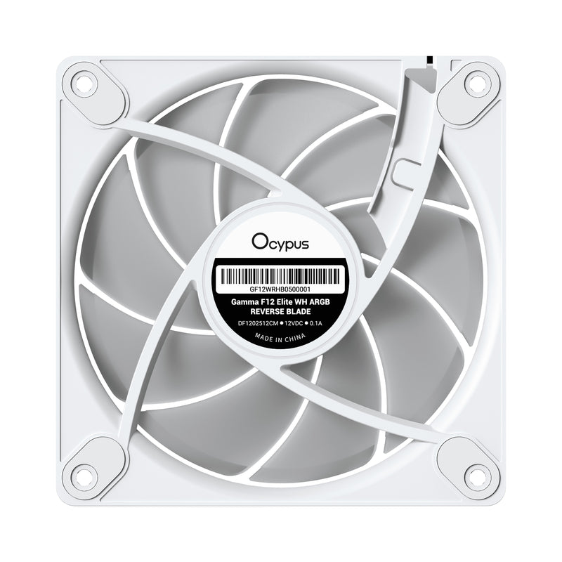 Ocypus Gamma F12 Elite ARGB Reverse Blade 3-in-1 120mm PWM Fan with Transparent Frame | DataBlitz