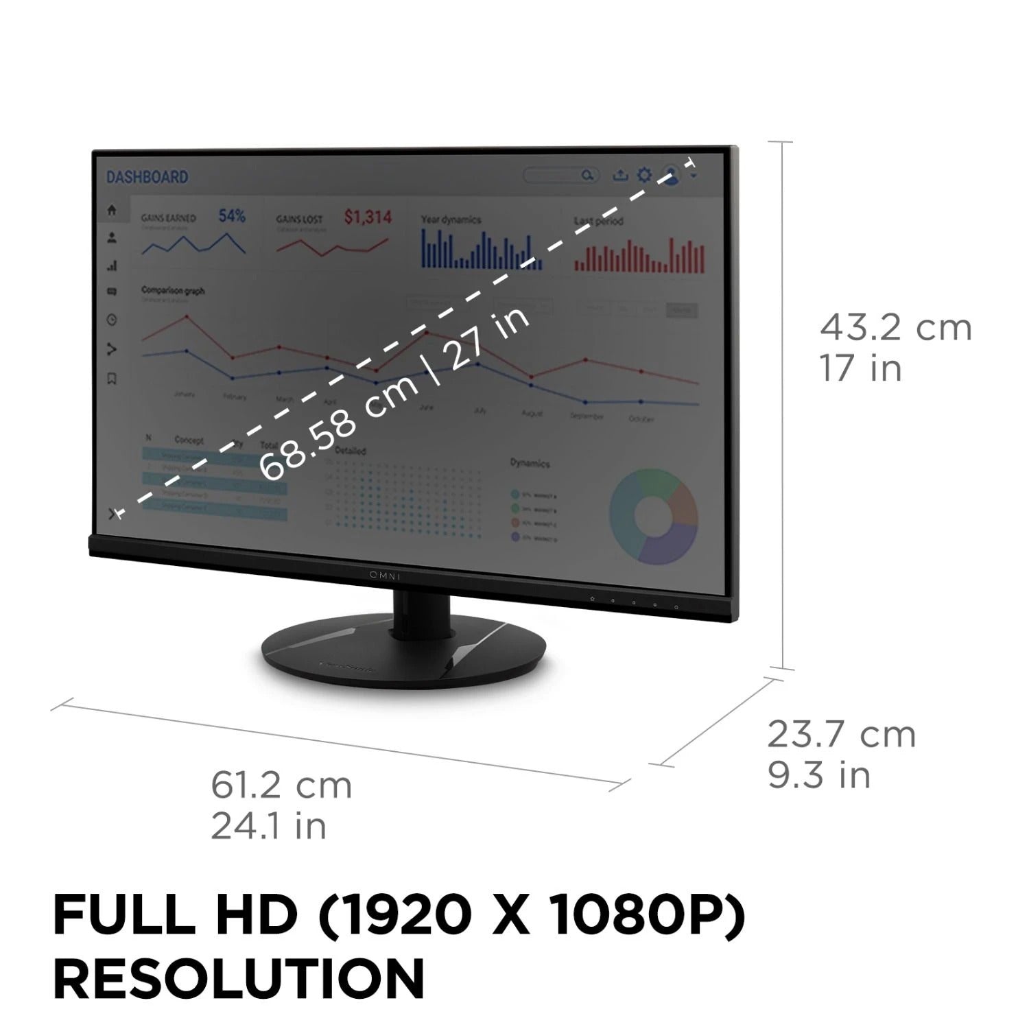 Viewsonic Omni VX2716 27" FHD IPS 100Hz 1ms AMD Freesync Gaming Monitor