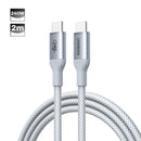 Ugreen USB-C to USB-C 5A/240W PD Fast Charging Braided Cable - 2m (Gray) (L534/75732)
