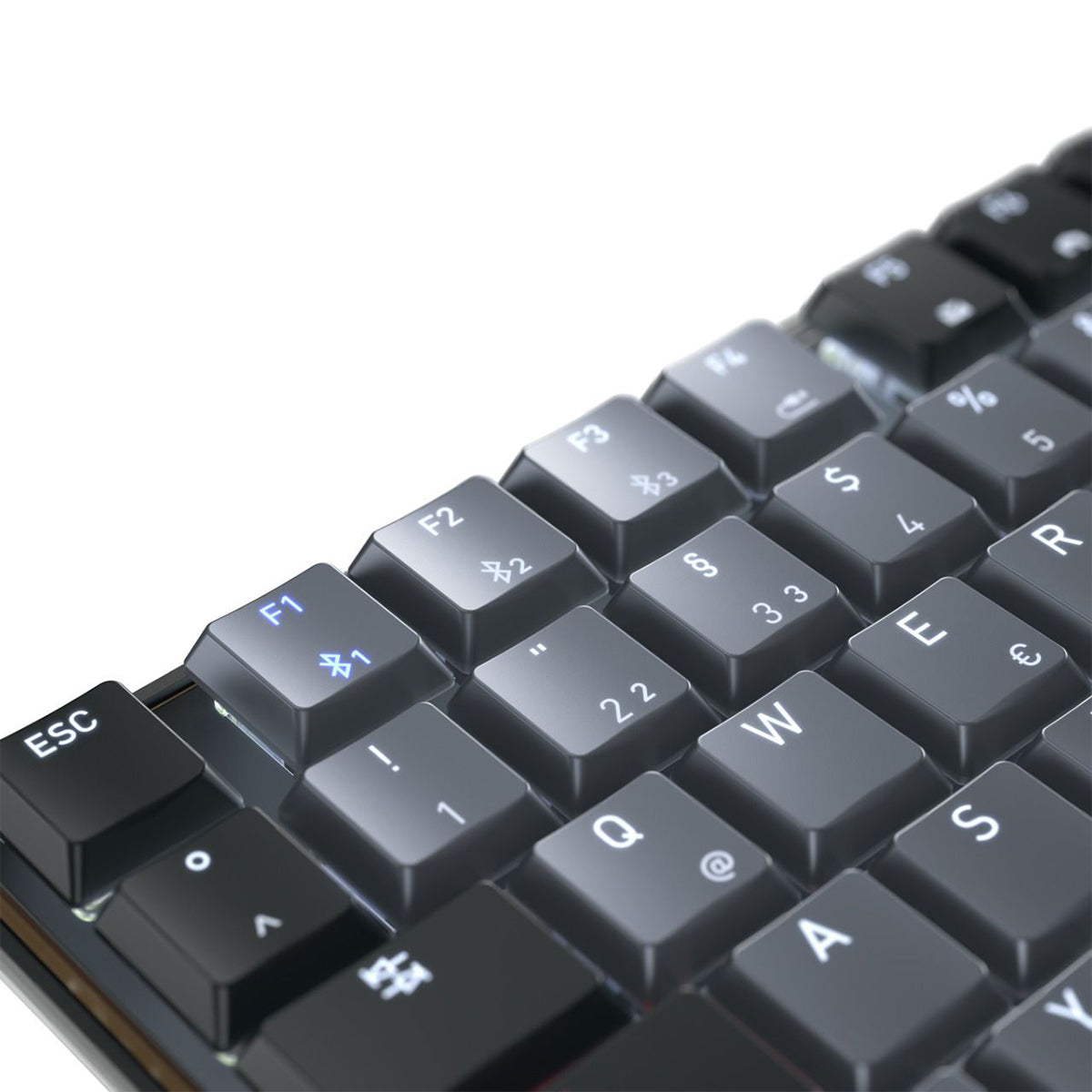 Cherry KW 550 MX LP Low Profile Mechanical Keyboard (Black/Grey) (Cherry MX LP 2.0 Ivory Switch)