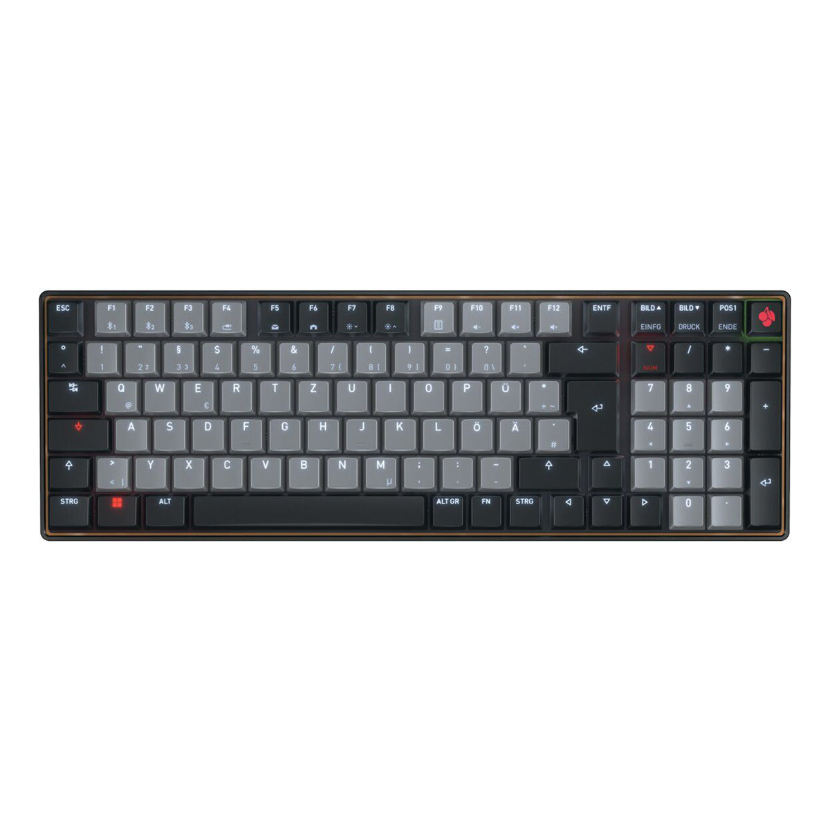 Cherry KW 550 MX LP Low Profile Mechanical Keyboard (Black/Grey) (Cherry MX LP 2.0 Ivory Switch)