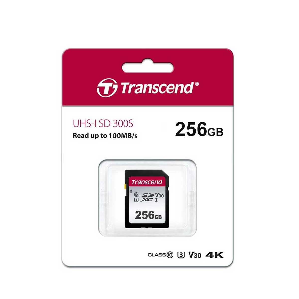 Transcend 300S SDXC UHS-I Class 10 U3 V30 100MB/S Read SD Card (256GB,
