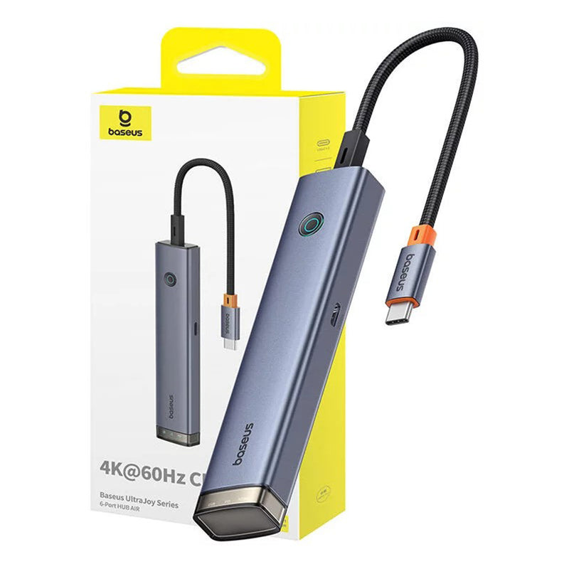 Baseus UltraJoy Series 6-Port Hub Air USB-C to HDMI 4K@60Hz + 3xUSB 3.0 + PD