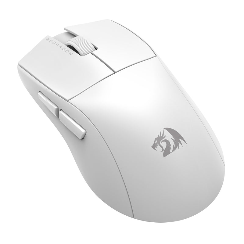 Redragon M916-LIT-1K K1ng Lite 8000DPI Light-Weight Tri-Mode Gaming Mouse (Black, White)