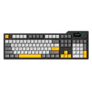 Ajazz AK35I V3 Max RGB Tri-Mode 100% 104-Keys Gasket-Mounted Hot-Swappable Mechanical Keyboard with 1.14" TFT Display Screen & Knob (Black/Cream/Yellow) (Avocado Switch)