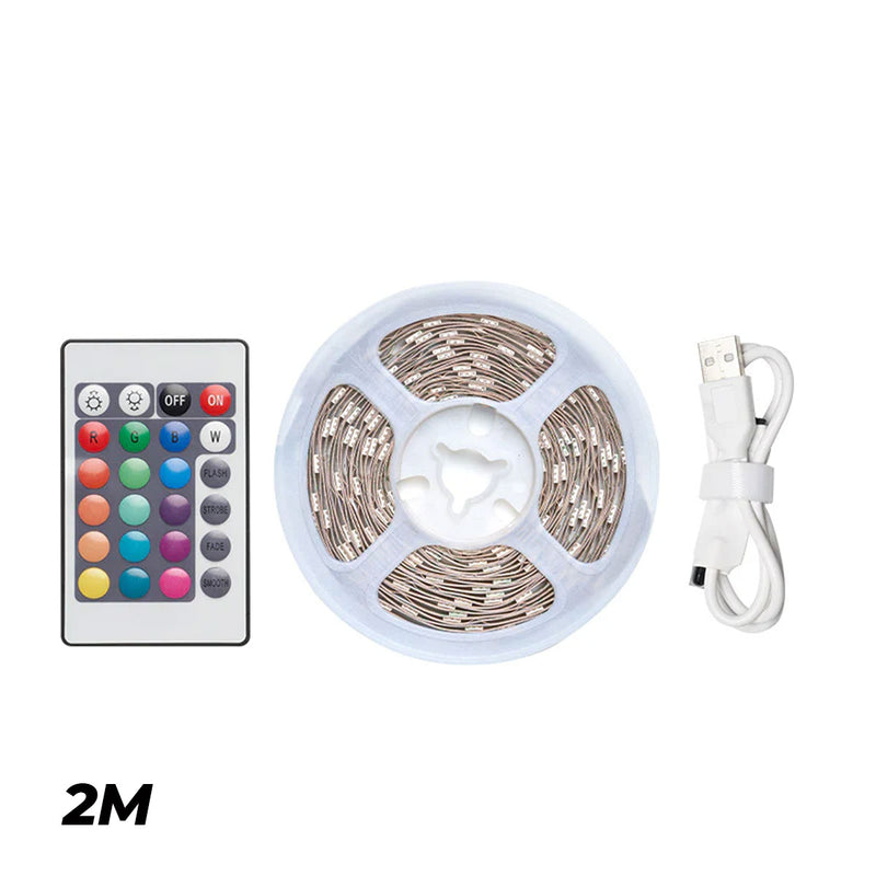 Vention RGB FPC LED Strip Lights with IR Remote & USB 5V Power Supply - (2M, 5M) (PAAWH, PAAWJ)
