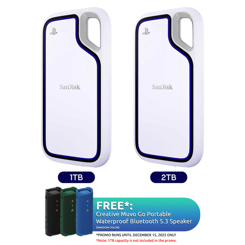 Sandisk Extreme USB 3.2 Gen 2 Up to 1050MB/s Portable SSD For PS5