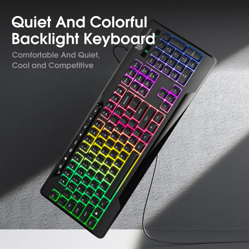 Onikuma G32 Matte Black Wired Gaming Keyboard