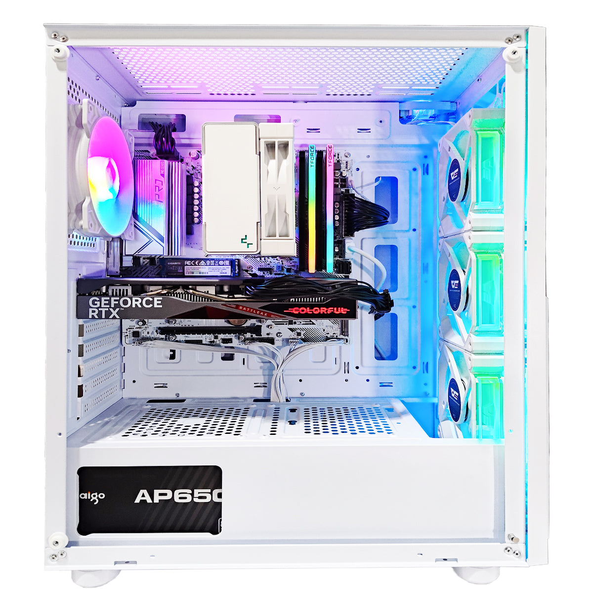 Alpha Vesta White Desktop Gaming PC | AMD Ryzen 5 5500 | 16GB (2x8GB) RAM | 500GB SSD | RTX 4060 | Windows 11 Pro