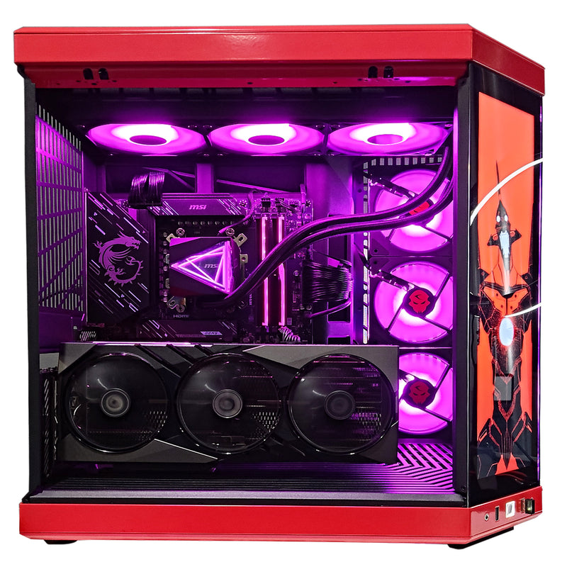 Ultra Y70 Black Cherry Desktop Gaming PC | AMD Ryzen 9 9900X | 64GB RAM | 2TB SSD | RTX 4080 | Windows 11 Pro