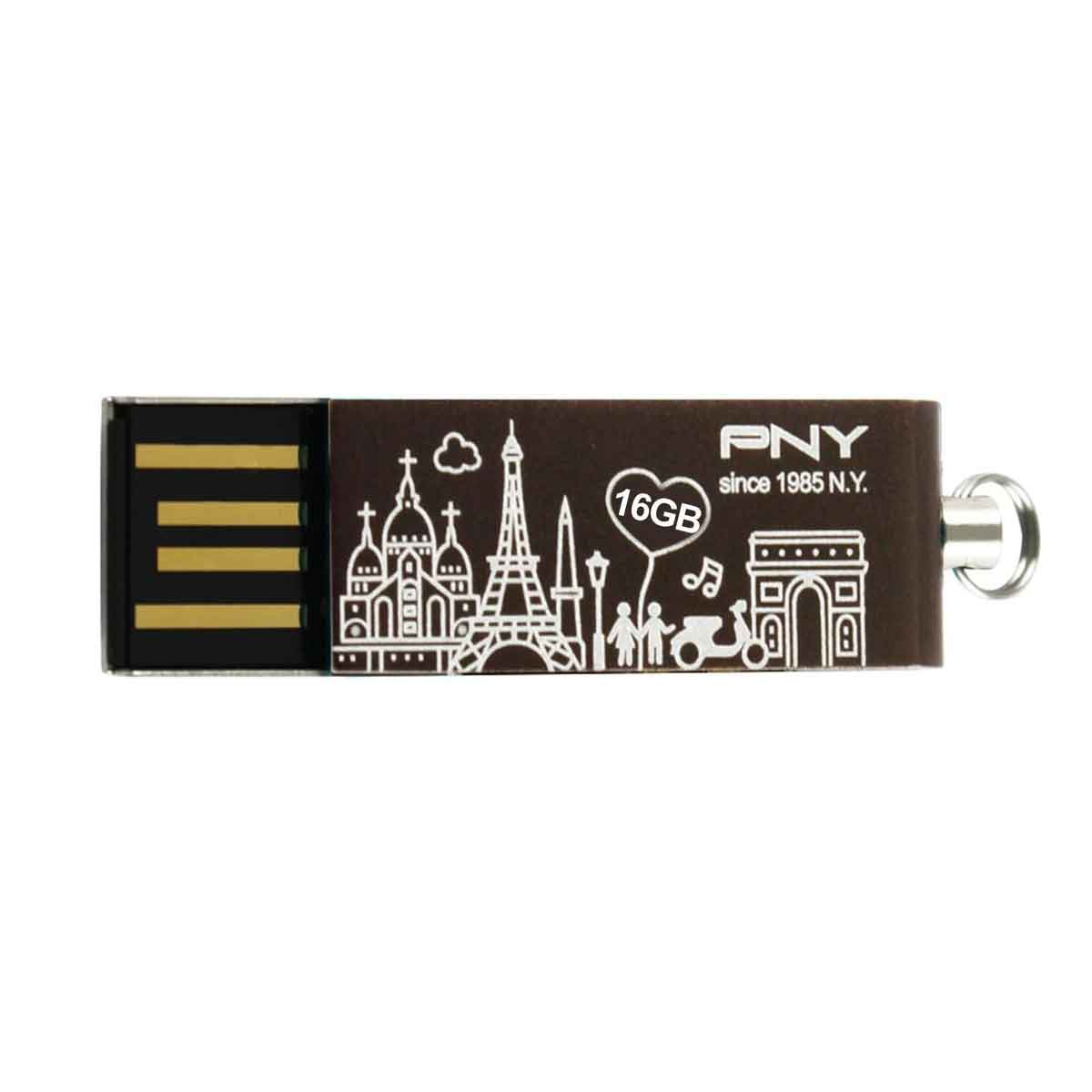 PNY Lovely Attache USB 2.0 Coffee Brown | DataBlitz