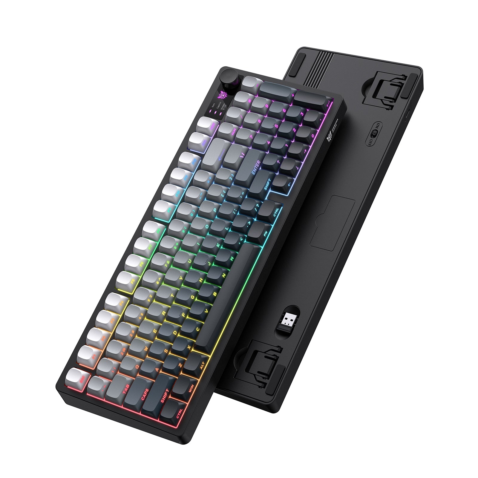 Onikuma MT902 Tri-Mode RGB 95 Keys Membrane Keyboard