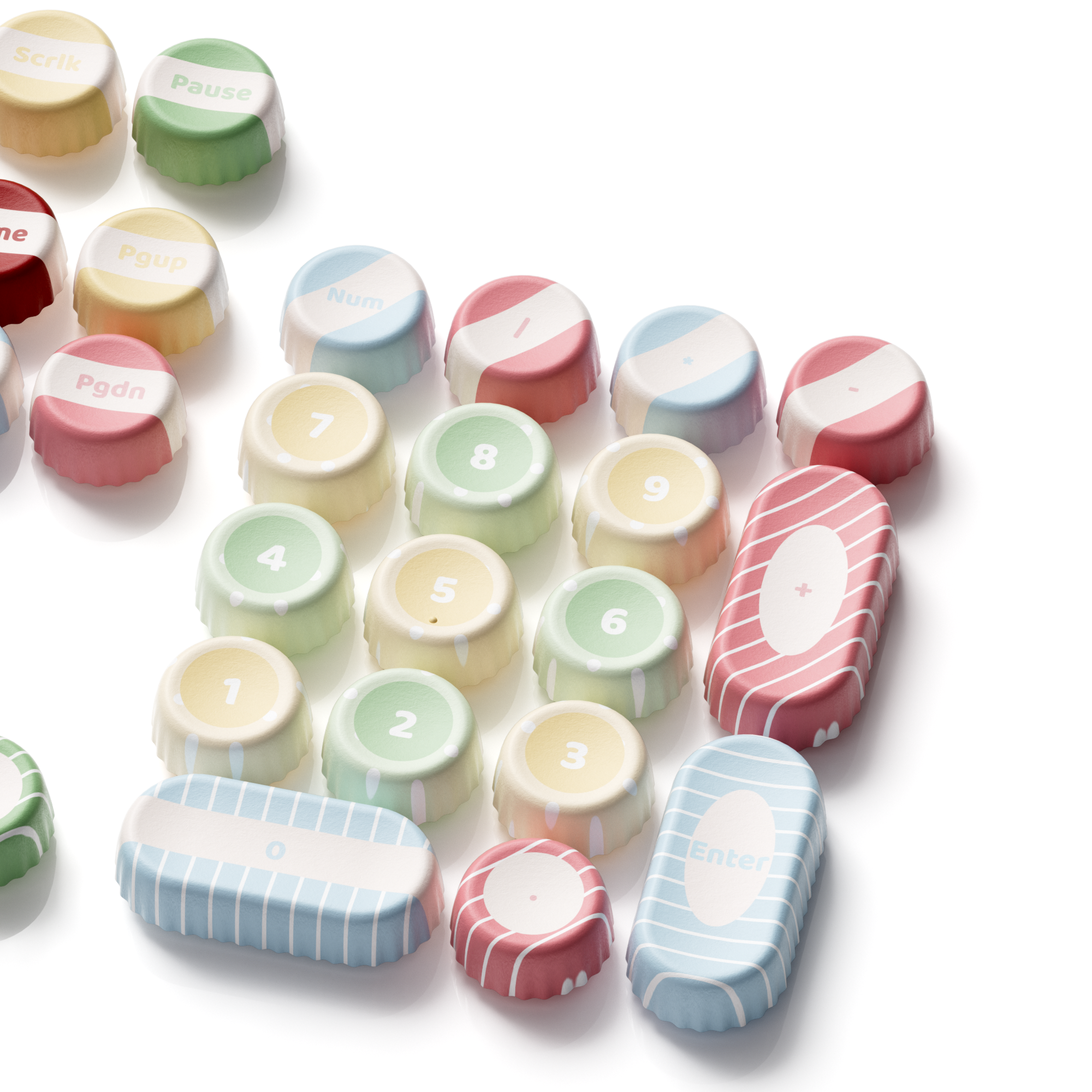 Akko Classic BottleCap Keycap Set BottleCap Profile 131 Keys