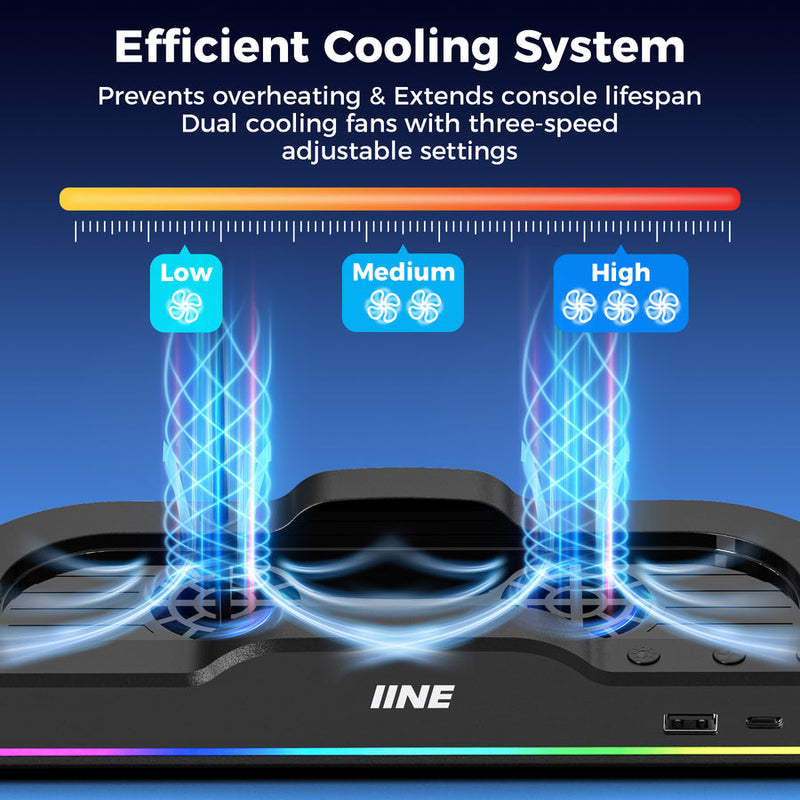IINE RGB Cooling Base for Nintendo Switch 2 (Black) (L1101)