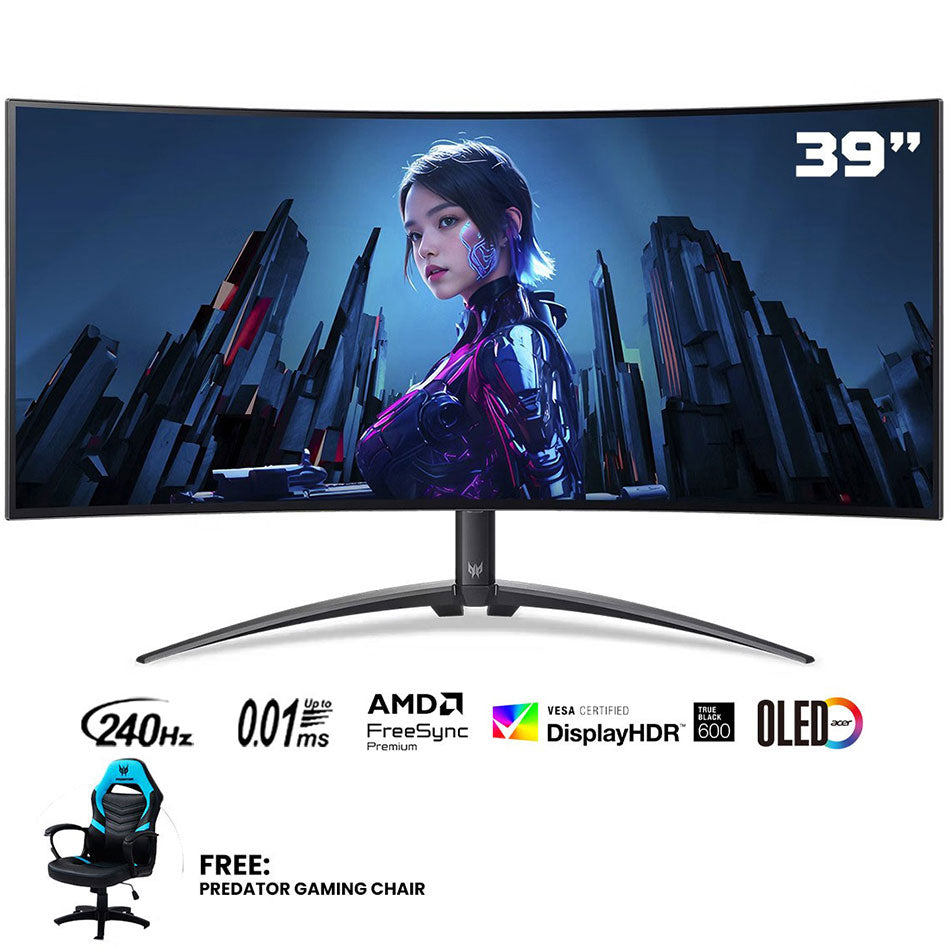 Acer Predator X39 39" UWQHD (3440x1440) 240Hz 0.01ms OLED Curved Gaming Monitor