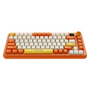 Ajazz AK820 Max RGB Tri-Mode 75% 82-Keys Gasket-mounted Hot Swappable Mechanical Keyboard (Orange/White) (Avocado Switch)