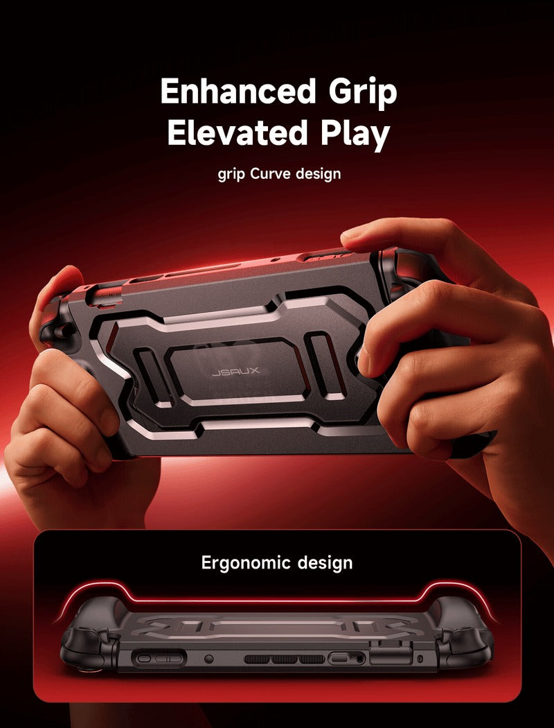 JSAUX Ergonomic Battle Armor Protective Case for Nintendo Switch 2 (Black) (PC0118)