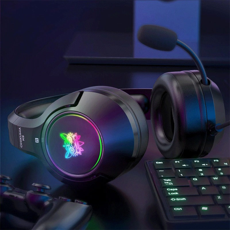 Onikuma K9 RGB Noise Canceling Gaming Headset With Microphone (Black)