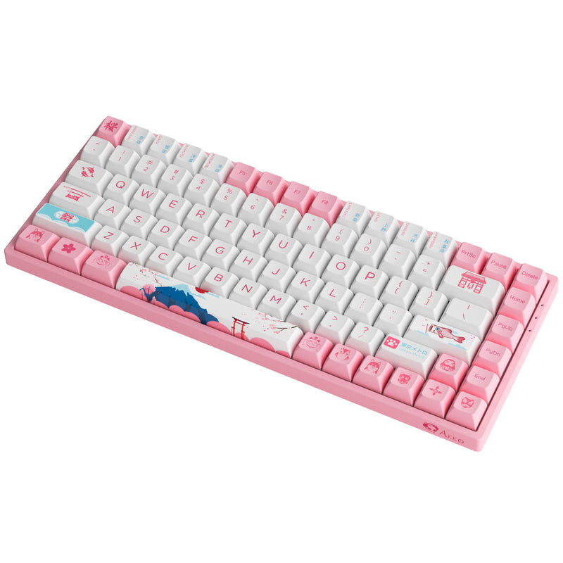 AKKO World Tour Tokyo R2 3084B Plus Hot-Swappable Multi-Mode RGB Mechanical Keyboard (AKKO CS Jelly Pink)