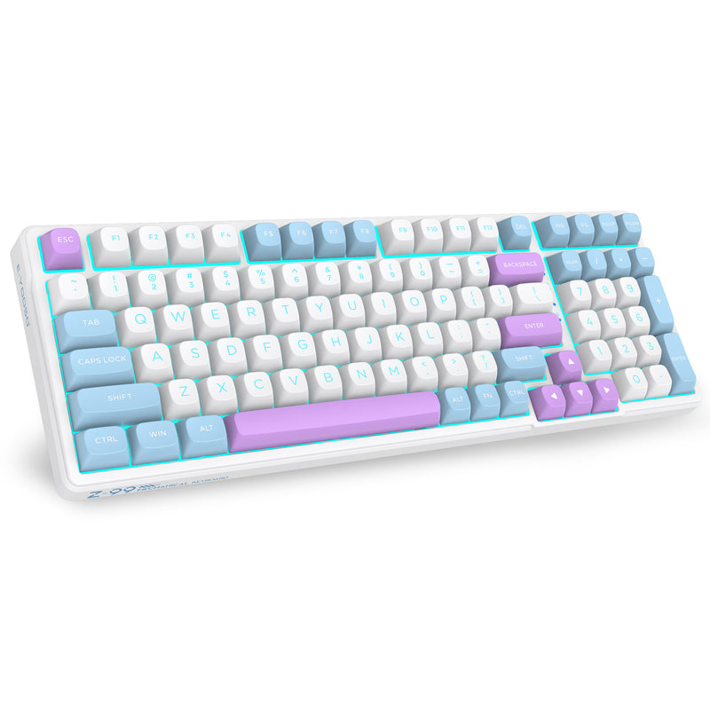 E-Yooso Z-99 RGB 99-Keys Wired Mechanical Keyboard Blue/White/Purple (Blue Switch)