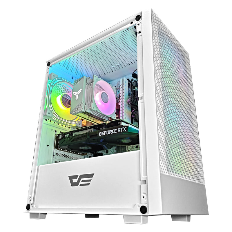 Alpha M305 White Intel i5 12400F 16GB RAM 512GB SSD with WiFi + Bluetooth| GeForce RTX 3050 | Windows 11 Desktop Gaming PC