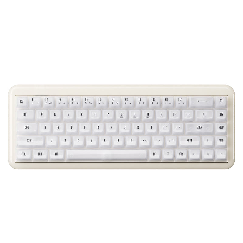 Akko YU01 White Jade Resin Case Multi-Mode RGB Hot-Swappable Mechanical Keyboard (Akko V3 Piano Pro Switch Special Version)