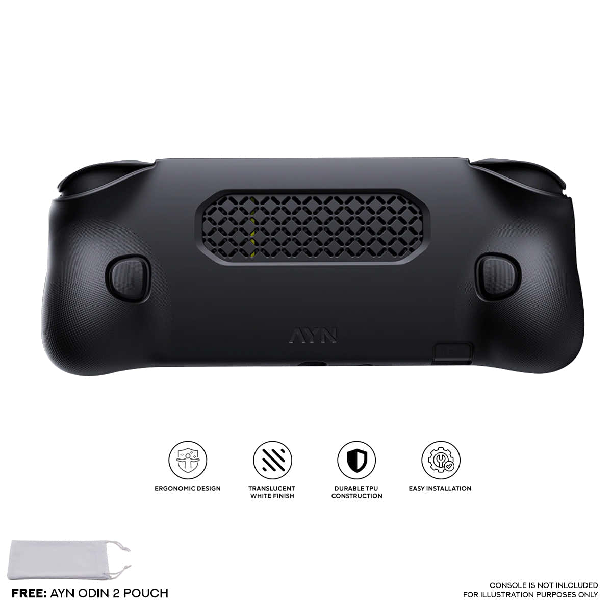 AYN Odin 2 Portal TPU Grip (Black, White) + AYN Odin 2 Pouch