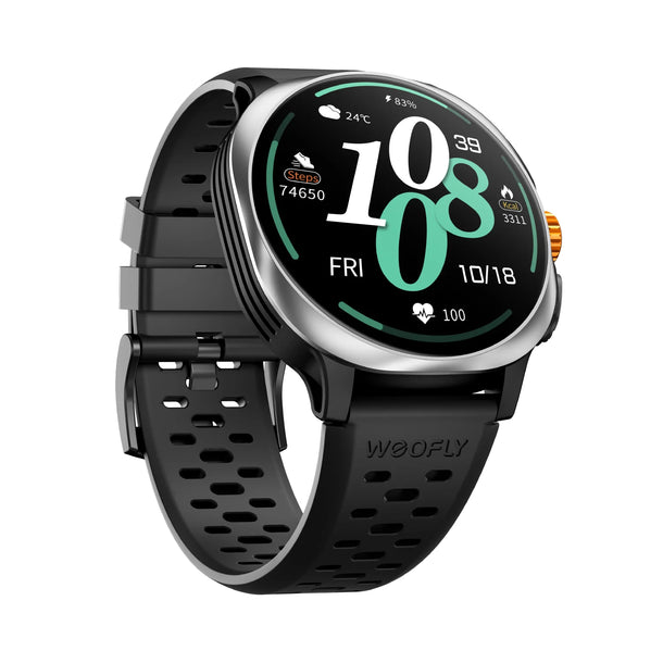 Weofly Vive 2 Smartwatch (Black, Silver) (WFVV708BL, WFVV708SL)