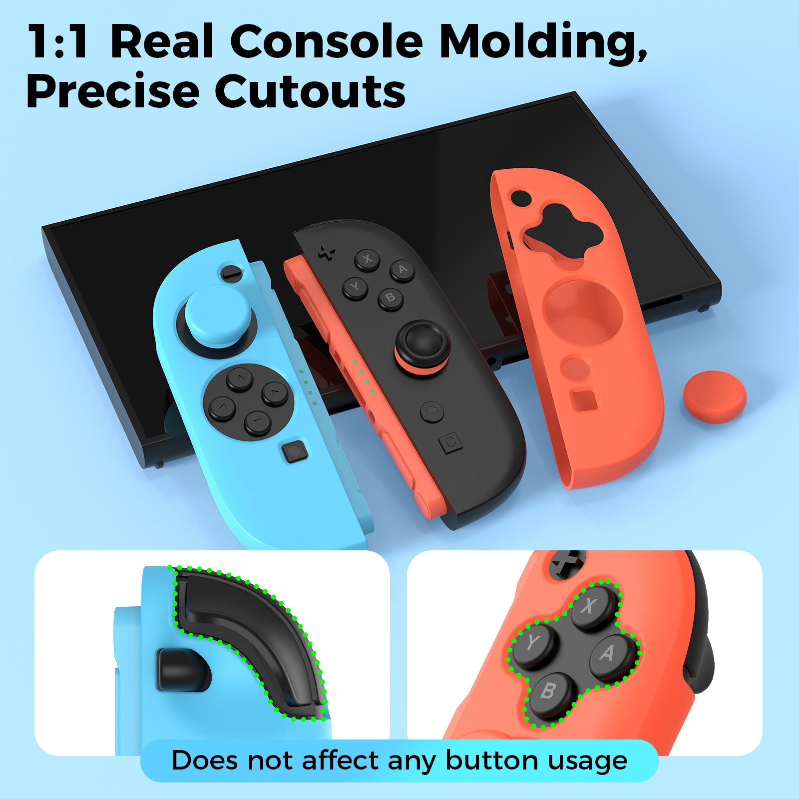 PMW Silicone Protective Cover for Nintendo Switch 2 (Blue/Orange) (L1131)
