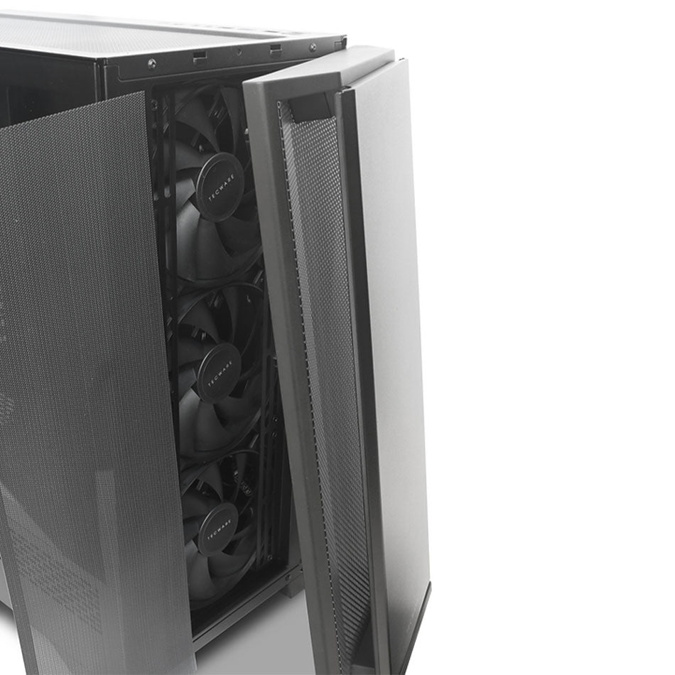 Tecware Edge Air TG ATX PC Case With 4x120mm Fans (Black) | DataBlitz