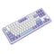 Ajazz AK870 RGB Tri-Mode 87-Keys TKL Gasket-mounted Hot Swappable Mechanical Keyboard (Purple/White/Blue) (Flying Fish Switch)