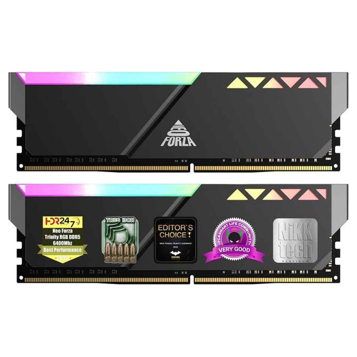 Neo Forza TRINITY 32GB (2x16GB) DDR5 U-DIMM RGB 5600MHz Memory Kit