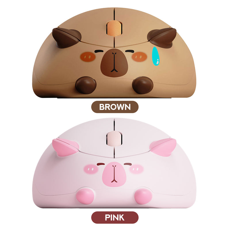 Akko Capybara Wireless Mouse (Brown, Pink)