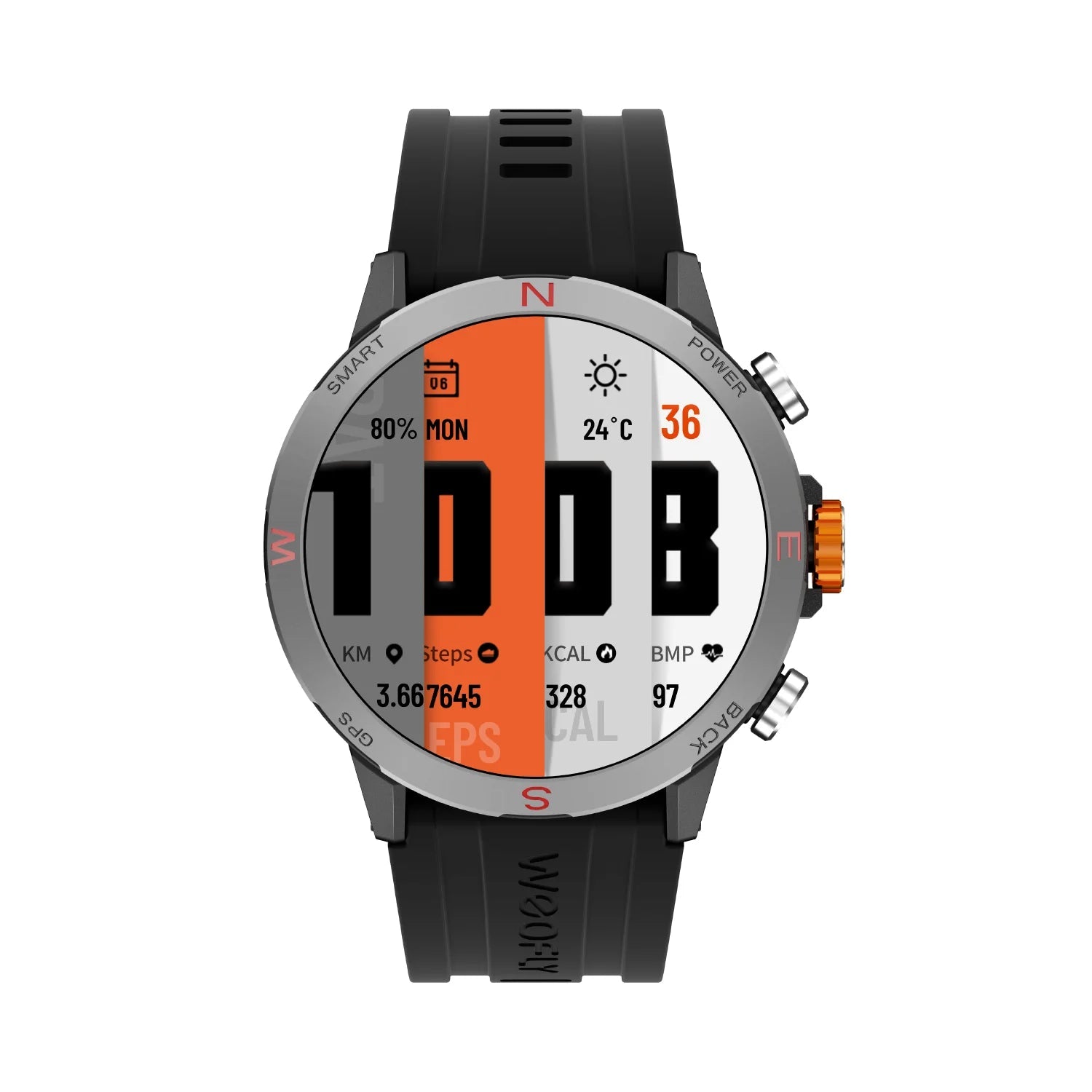 Weofly Conquer 2 Smartwatch (Black, Silver)
