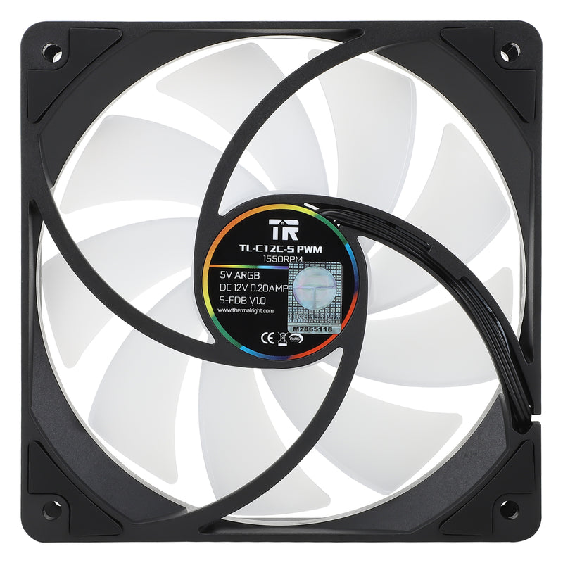Thermalright TL-C12C-S ARGB 120mm High Performance PWM Case Fan (Black)