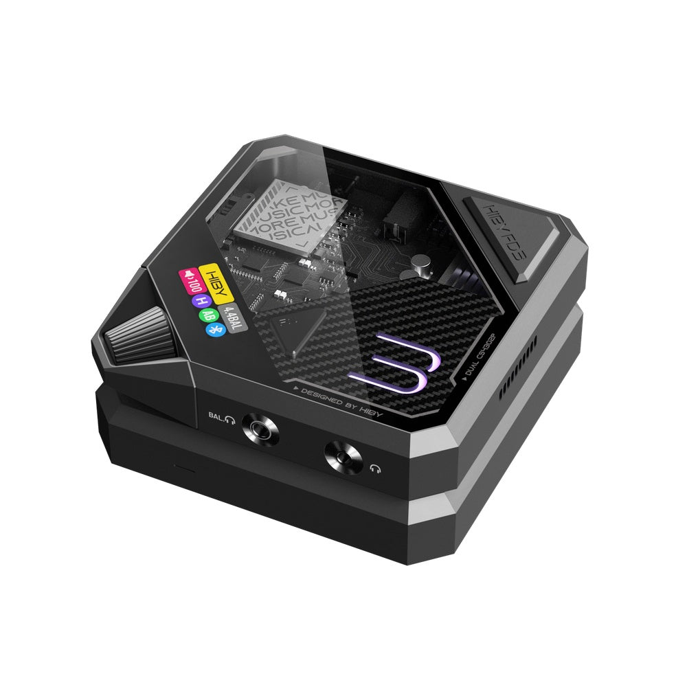 HiBy FD3 II All-purpose Desktop DAC + Headphone Amplifier with AC Adapter (Black)