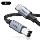 Ugreen USB-C to USB-B 2.0 Printer Cable - 2m (Black) (US370/80807)