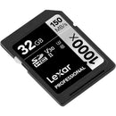 Lexar Professional 1000x SDXC UHS-II C10 U3 V30 150MB/s Read Card (32GB, 128GB)