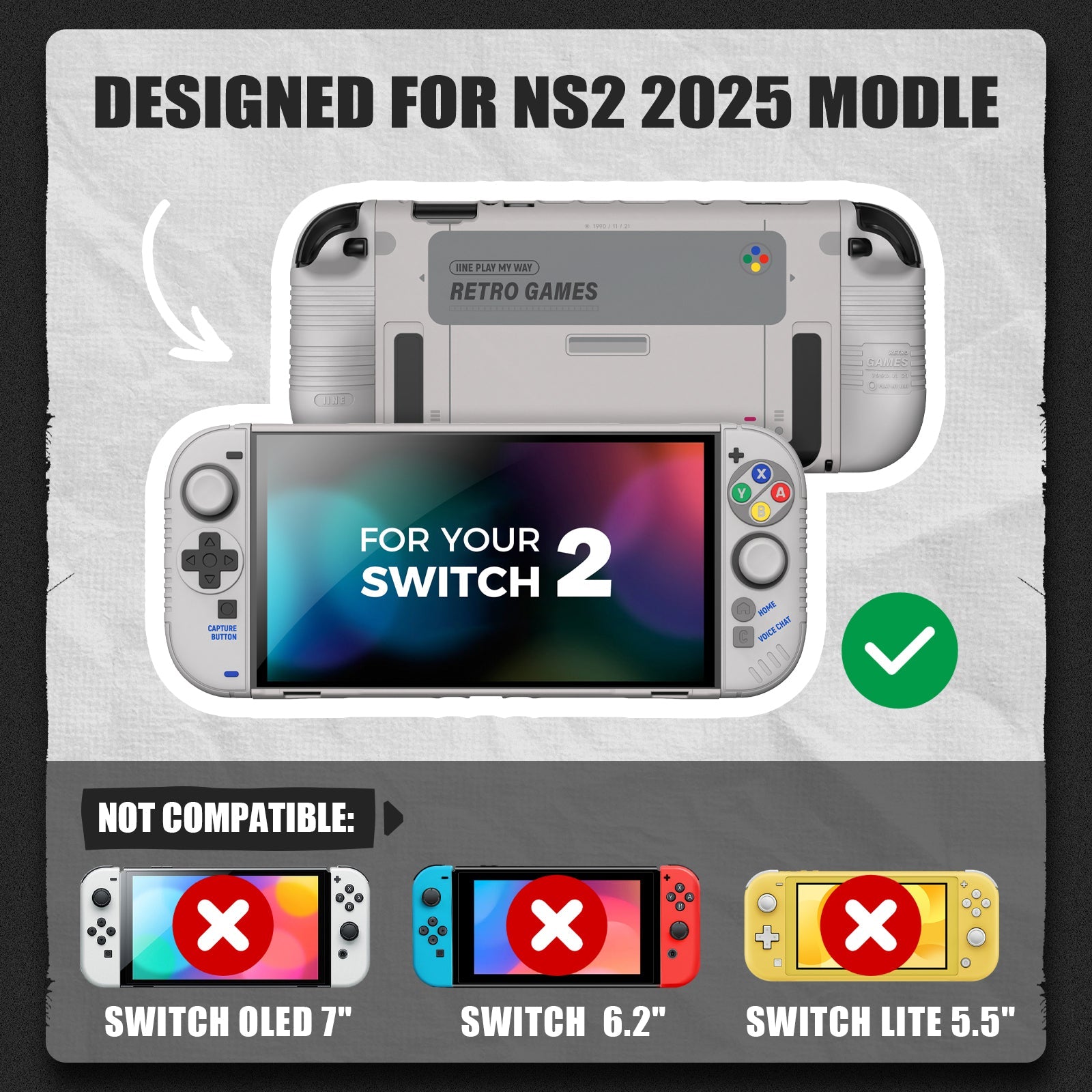 IINE Retro Protective Case Set for Nintendo Switch 2 (L1289)