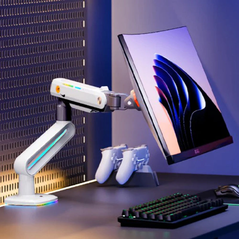 North Bayou Heavy Duty Single Deskmount Gaming Monitor Arm (up to 60" or 20Kg)