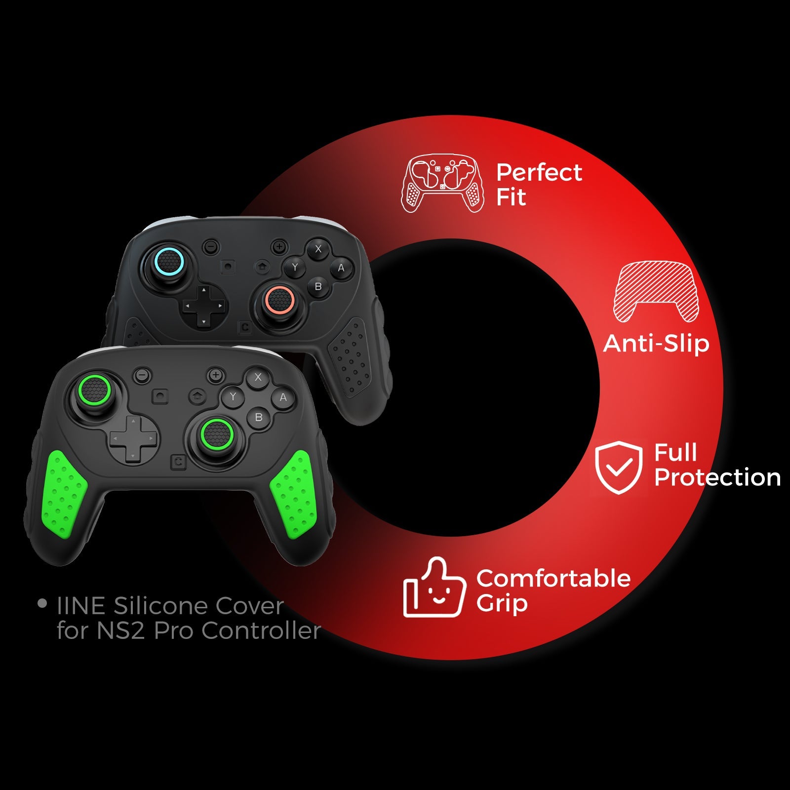 IINE Silicone Cover for Nintendo Switch 2 Pro Controller