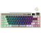 Royal Kludge RK M70 Tri-Mode RGB 73 Keys Hot-Swappable Mechanical Keyboard Mocha Grey (Cream Switch, Beige Switch)