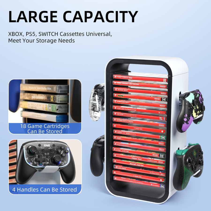 IINE Cassette Storage Rack For PS5 / Xbox / Switch (White) (L866) | DataBlitz