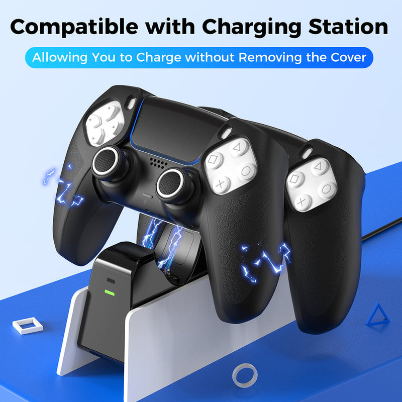 IINE Split Silicone Case Cover for PS5 Controller 