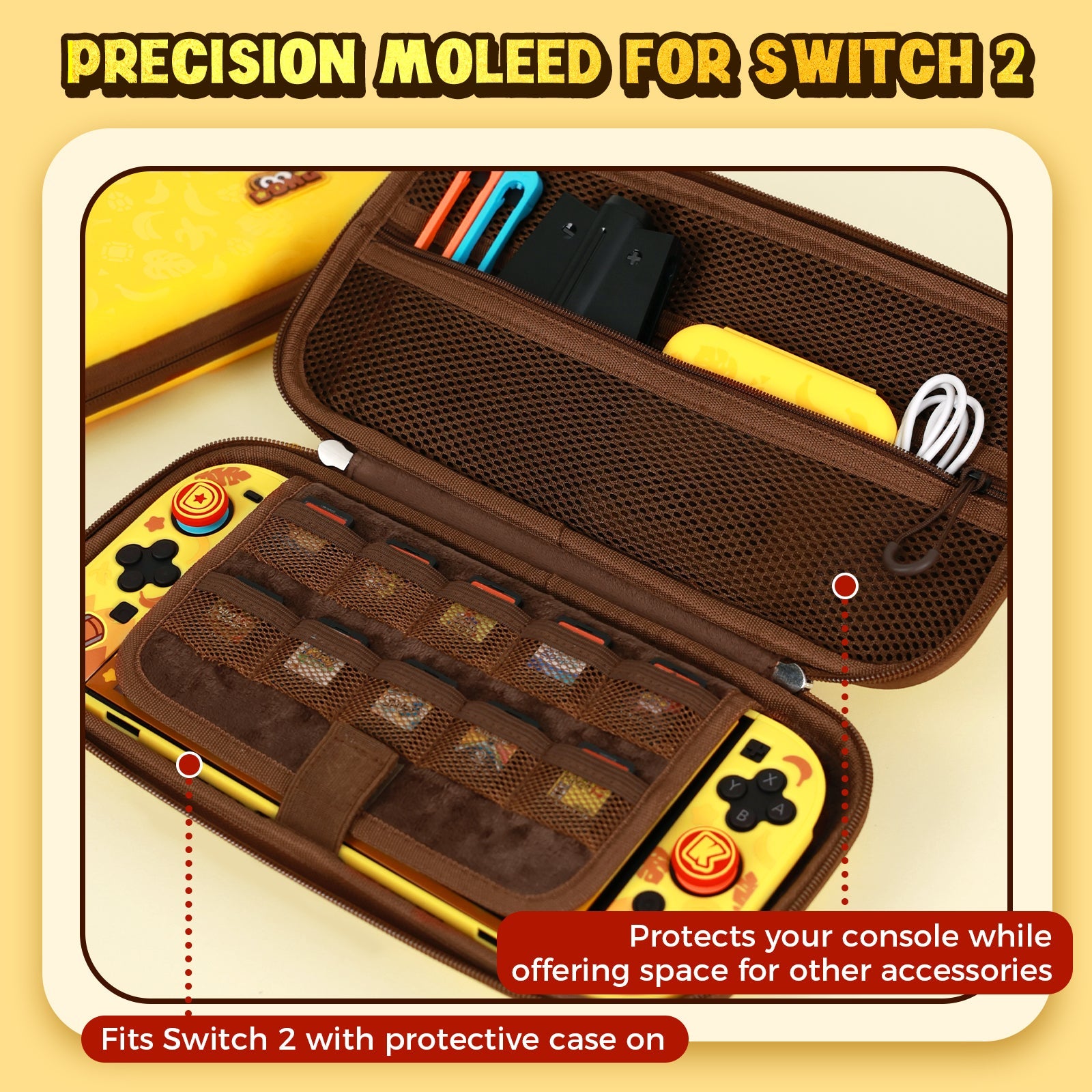 IINE Eva Storage Bag for Nintendo Switch 2 (Yellow) (L1179)